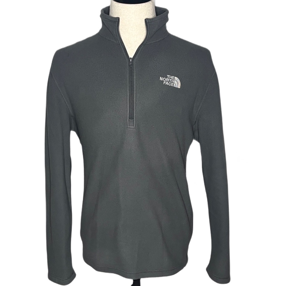 The North Face Dark Gray Men's TKA 100 Glacier 1/4 Zip